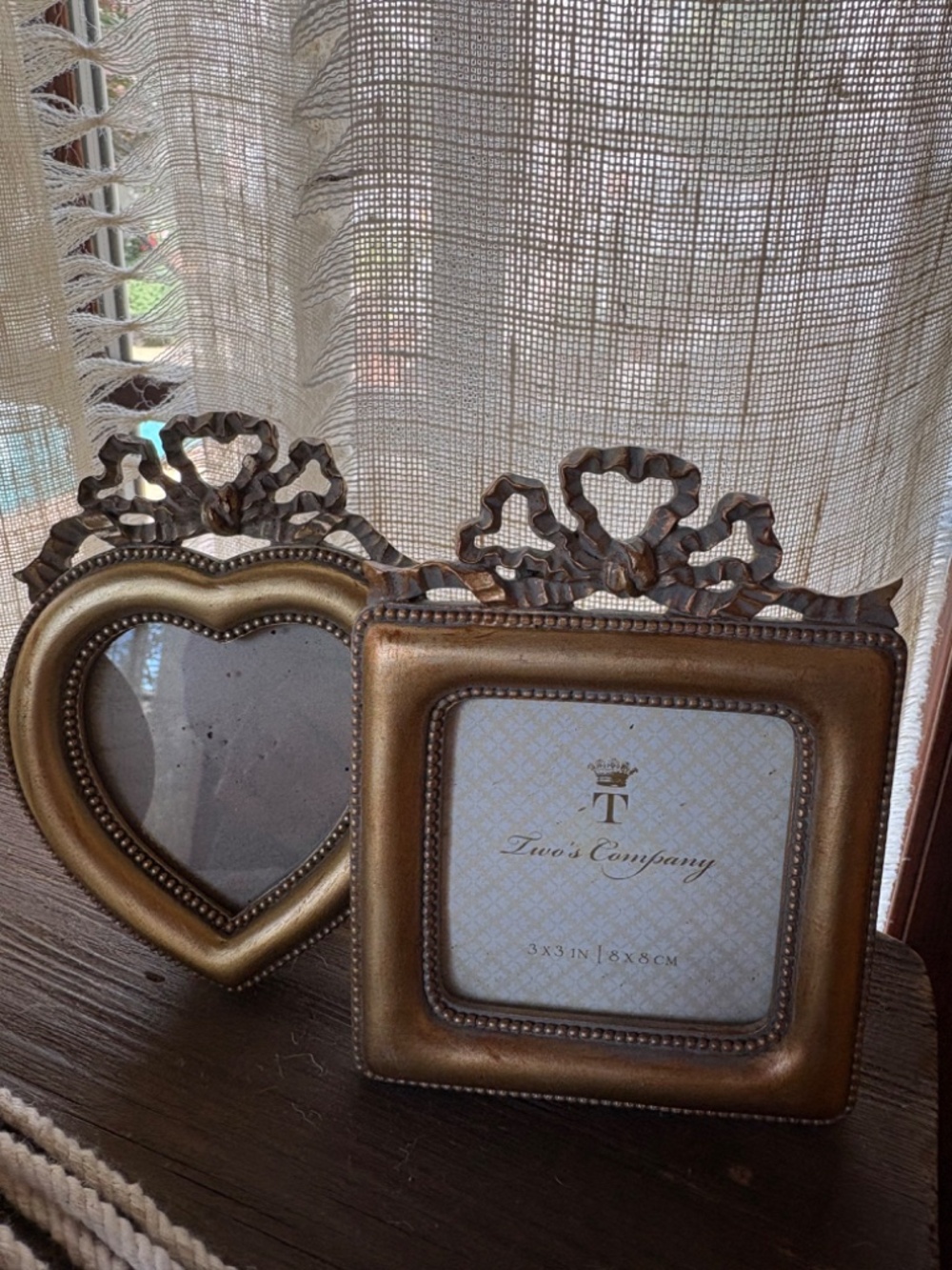 Wood 3x3 Gold Picture Frame, set of Two - Picture 4 of 4